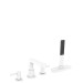 Hansgrohe 4-Loch Wannenarmatur Finoris F-SetWannenrandmontage mit sBox mattweiss