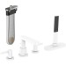 Hansgrohe 4-Loch Wannenarmatur Finoris F-SetWannenrandmontage mit sBox mattweiss