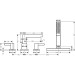 Hansgrohe 4-Loch Wannenarmatur Finoris F-SetWannenrandmontage mit sBox mattweiss