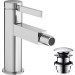 Hansgrohe Bidetmischer Finoris mit Push-Open Ablaufgarnitur chrom