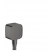 Hansgrohe FixFit Wandanschluss mit Rückflussverhinderer Brushed Black Chrome