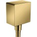 Hansgrohe Schlauchanschluss DN15 Fixfit Square mit Rückflussverhinderer polished gold