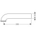 Hansgrohe gebogenes Rohr, m.Bord DN32 x 300mm chrom