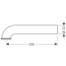 Hansgrohe gebogenes Rohr, m.Bord DN32 x 300mm chrom