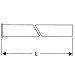 Hansgrohe gerades Rohr, m. Bord, 32 mm,  L = 300 mm BBC