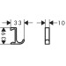 HG Handtuchhaken WallStoris schmal mattweiss
