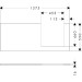 Hansgrohe Konsole Xilesa E 1375x550mm  m.Ausschnitt rechts f.Aufsatzwasch.ge MW