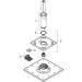 Hansgrohe Kopfbrause 300/300 2jet Axor Deckenmontage chrom