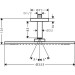 Hansgrohe Kopfbrause 350 1jet Axor BN Deckenmontage