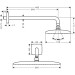 Hansgrohe Kopfbrause Raindance E 360 Air 1jet 360mmx190mm mit Brausearm 390mm chrom