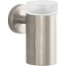 HG Zahnglas Logis brushed nickel mit Halter
