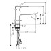HG Waschtischmischer 100 Metropol chrom CoolStart langer Ausl.Push-Open Ablaufg.