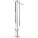 HG Wannenmischer Metropol Fertigset zur Bodenmontage chrom