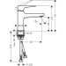 HG Waschtischmischer 100 Metropol mattweiss kurzer Ausl.Push-Open Abl.