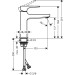HG Waschtischmischer 110 Metropol chrom mit Push-Open Ablaufgarnitur