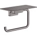 Hansgrohe Papierrollenhalter mit Ablage AddStoris brushed black chrome