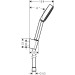 Hansgrohe Porterset Pulsify 105 1jet mit Brauseschlauch 1250mm chrom