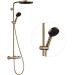 Hansgrohe Pulsify S Puro Showerpipe 260 1jet EcoSmart mit Ecostat Fine und Handbrause 3jet Brushed Bronze