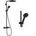 Hansgrohe Pulsify S Puro Showerpipe 260 1jet mit Ecostat Fine und Handbrause 3jet Mattschwarz