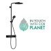 Hansgrohe Pulsify S Showerpipe 260 1jet EcoSmart mit ShowerTablet Select 400 Mattschwarz