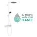 Hansgrohe Pulsify S Showerpipe 260 1jet EcoSmart mit ShowerTablet Select 400 Mattweiß