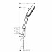 HG Porterset Pulsify Select S 105 3jet  EcoSmart mit Brauseschlauch 1250mm MSW