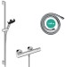 Hansgrohe Pulsify Select S Brausesystem 105 3jet Relaxation EcoSmart mit Ecostat Element und Brausestange 90 cm Chrom