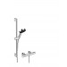 Hansgrohe Pulsify Select S Brausesystem 105 3jet Relaxation EcoSmart mit Ecostat Fine und Brausestange 65 cm Chrom