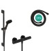 Hansgrohe Pulsify Select S Brausesystem 105 3jet Relaxation EcoSmart mit Ecostat Fine und Brausestange 65 cm Mattschwarz