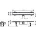 Hansgrohe RainDrain Compact Komplettset Duschrinne 600 für Standardinstallation Edelstahl gebürstet