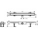 Hansgrohe RainDrain Compact Komplettset Duschrinne 700 befliesbar für flache Installation k.a.