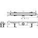 Hansgrohe RainDrain Compact Komplettset Duschrinne 700 befliesbar für Standardinstallation k.a.