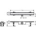 Hansgrohe RainDrain Compact Komplettset Duschrinne 700 für Standardinstallation Edelstahl gebürstet