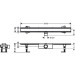 Hansgrohe RainDrain Compact Komplettset Duschrinne 800 für Standardinstallation Edelstahl gebürstet