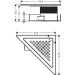 Hansgrohe RainDrain Corner Komplettset Punktablauf 240/240 Edelstahl gebürstet