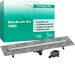 Hansgrohe RainDrain Go Komplettset Duschrinne 1000 rückseitig befliesbar für Standard-/flache Installation Edelstahl gebürstet