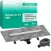 Hansgrohe RainDrain Go Komplettset Duschrinne 500 rückseitig befliesbar für Standard-/flache Installation Edelstahl gebürstet