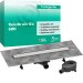 Hansgrohe RainDrain Go Komplettset Duschrinne 600 rückseitig befliesbar für Standard-/flache Installation Edelstahl gebürstet