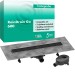 Hansgrohe RainDrain Go Komplettset Duschrinne 600 rückseitig befliesbar für Standard-/flache Installation Mattschwarz