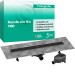 Hansgrohe RainDrain Go Komplettset Duschrinne 700 rückseitig befliesbar für Standard-/flache Installation Mattschwarz