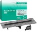 Hansgrohe RainDrain Go Komplettset Duschrinne 800 rückseitig befliesbar für Standard-/flache Installation Mattschwarz