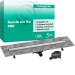 Hansgrohe RainDrain Go Komplettset Duschrinne 900 rückseitig befliesbar für Standard-/flache Installation Edelstahl gebürstet