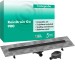 Hansgrohe RainDrain Go Komplettset Duschrinne 900 rückseitig befliesbar für Standard-/flache Installation Mattschwarz