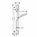 Hansgrohe Rainfinity Brauseset 130 3jet EcoSmart mit Brausestange S Puro 65 cm, Push-Handbrausehalterung und Designflex Textilbrauseschlauch 160 cm Brushed Black Chrome