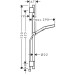 Hansgrohe Rainfinity Brauseset 130 3jet EcoSmart mit Brausestange S Puro 65 cm, Push-Handbrausehalterung und Designflex Textilbrauseschlauch 160 cm Chrom