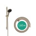 Hansgrohe Rainfinity Brauseset 130 3jet mit Brausestange S Puro 65 cm, Push-Handbrausehalterung und Designflex Textilbrauseschlauch 160 cm Brushed Bronze