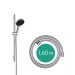 Hansgrohe Rainfinity Brauseset 130 3jet mit Brausestange S Puro 65 cm, Push-Handbrausehalterung und Designflex Textilbrauseschlauch 160 cm Chrom