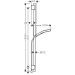 Hansgrohe Rainfinity Brauseset 130 3jet mit Brausestange S Puro 90 cm, Push-Handbrausehalterung und Designflex Textilbrauseschlauch 160 cm Mattweiß