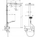 Hansgrohe Rainfinity Showerpipe 360 1jet mit ShowerTablet 350 Mattschwarz