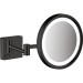 Hansgrohe Rasierspiegel AddStoris mattschwarz mit LED Licht